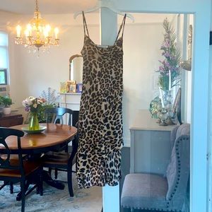 Amanda Uprichard Cheetah print asymmetrical dress